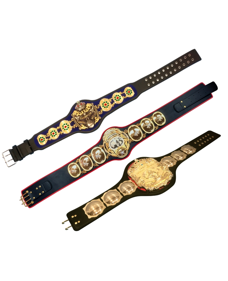 All Japan Pro-Wrestling Triple Crown Belt Replica Set of 3 Types