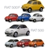 Kyosho 1/64 Scale Fiat 500: Mini-Car Collection (Box of 8)