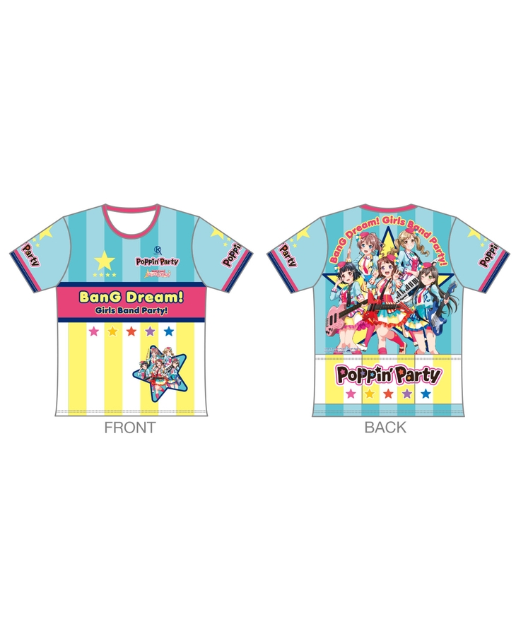 「バンドリ！ ガールズバンドパーティ！」ツーリングTシャツ【Poppin'Party Ver.】（再販）