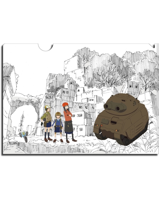 映像研には手を出すな! A4クリアファイル 戦車の世界＆個人防衛戦車＆ミリタリー電撃三人娘