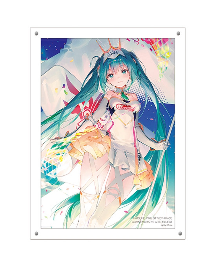 Hatsune Miku GT Project 100th Race Commemorative Art Project Art Omnibus High-Res Acrylic Artwork: Racing Miku 2015 Ver. Art by DSmile[Products which include stickers]