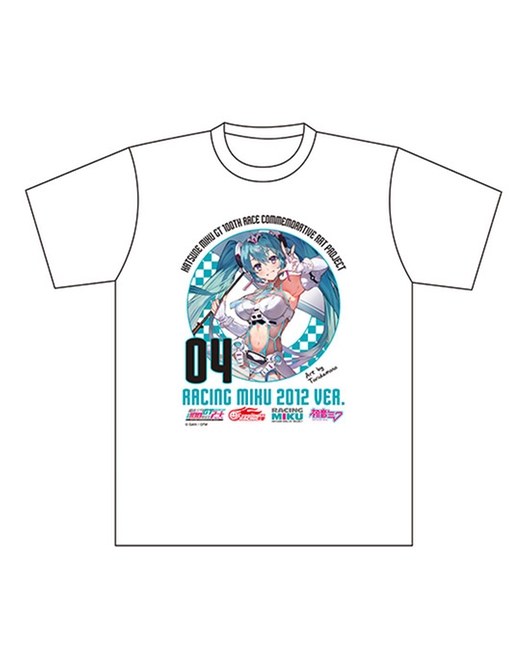 初音ミク GT参戦100戦記念 オムニバスアート サーキットTシャツ レーシングミク 2012Ver. Art by トリダモノ