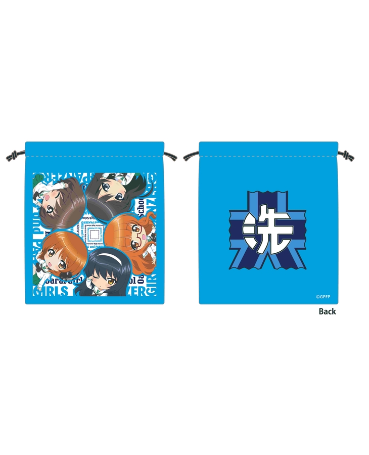 ガールズ＆パンツァー 巾着 ディフォルメイラスト 大洗女子学園