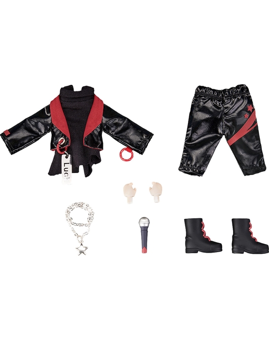 黏土娃 服裝套組 偶像風服裝:Boy（深紅）