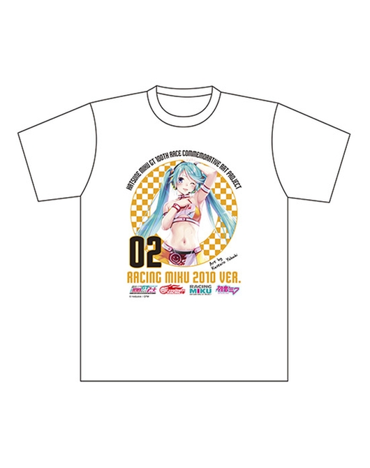 初音ミク GT参戦100戦記念 オムニバスアート サーキットTシャツ レーシングミク 2010Ver. Art by 矢吹健太朗