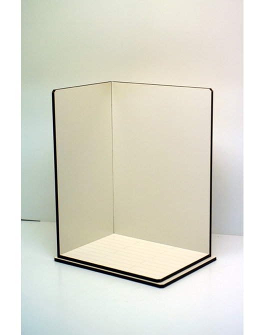 ミニチュア 撮影背景ホワイト 1/10スケール