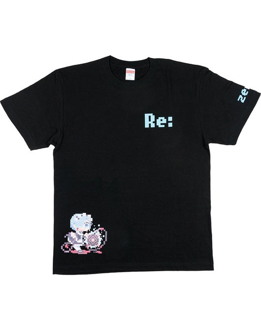 Re:ゼロから始める異世界生活 ピクセルアートTシャツ レム