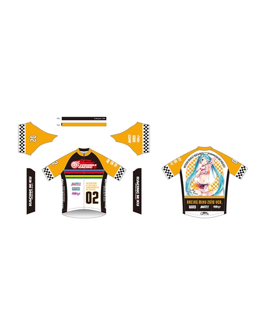 初音ミク GT参戦100戦記念 オムニバスアート サイクルジャージ レーシングミク 2010Ver. Art by 矢吹健太朗【ステッカー対象商品】