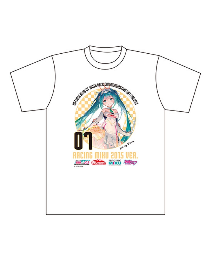 初音ミク GT参戦100戦記念 オムニバスアート サーキットTシャツ レーシングミク 2015Ver. Art by DSマイル