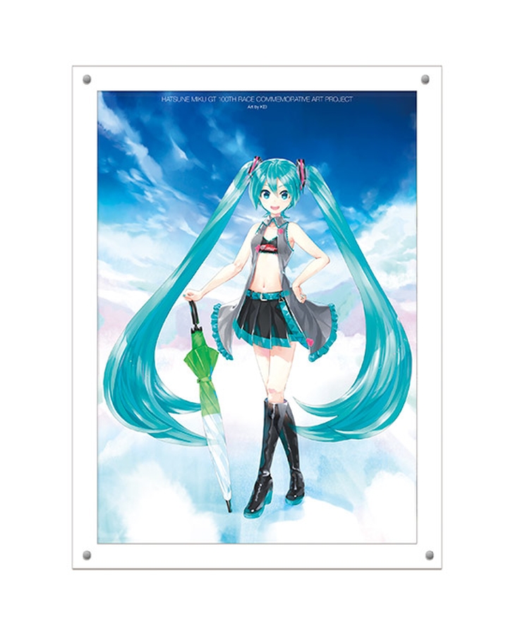 Hatsune Miku GT Project 100th Race Commemorative Art Project Art Omnibus High-Res Acrylic Artwork: Hatsune Miku RQ Ver. Art by KEI[Products which include stickers]