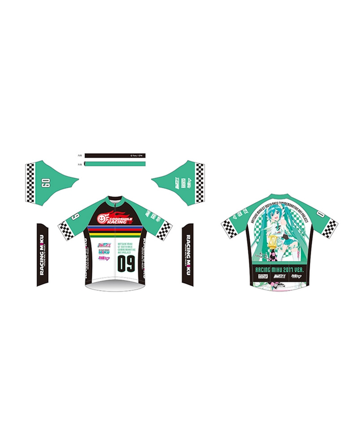 初音ミク GT参戦100戦記念 オムニバスアート サイクルジャージ レーシングミク 2017Ver. Art by 小池智史【ステッカー対象商品】