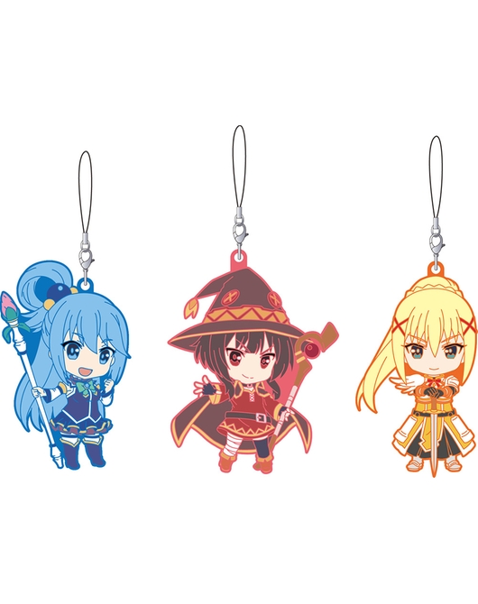 ねんどろいどぷらす この素晴らしい世界に祝福を！2 ラバーストラップセット アクア＆めぐみん＆ダクネス