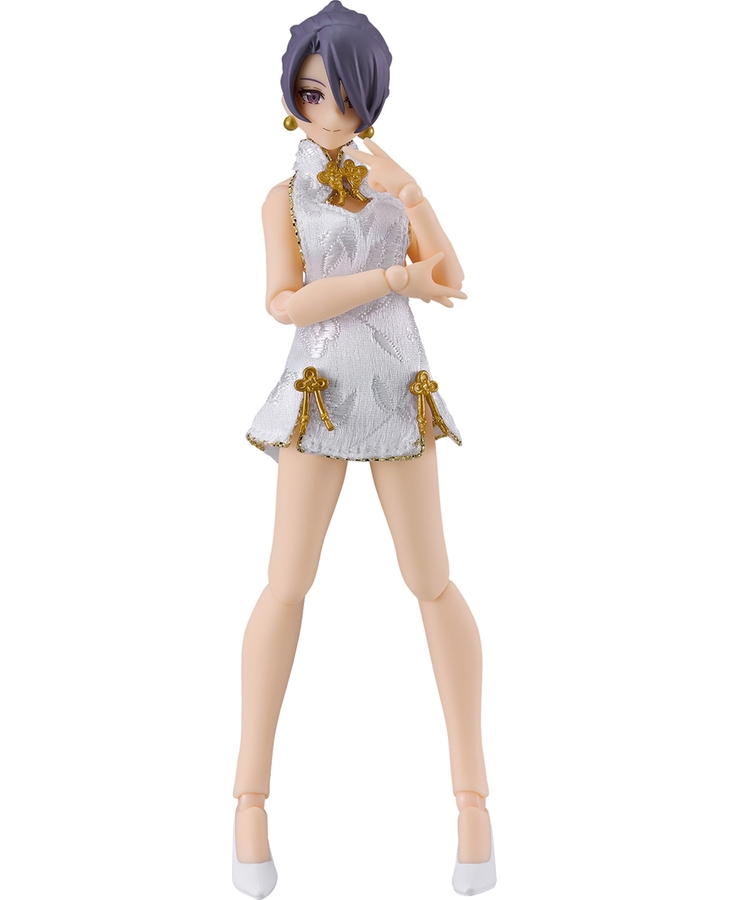 figma 女性body (Mika) with 迷你旗袍裝 (白色)