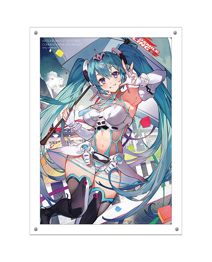 Hatsune Miku GT Project 100th Race Commemorative Art Project Art Omnibus High-Res Acrylic Artwork: Racing Miku 2012 Ver. Art by Toridamono[Products which include stickers]