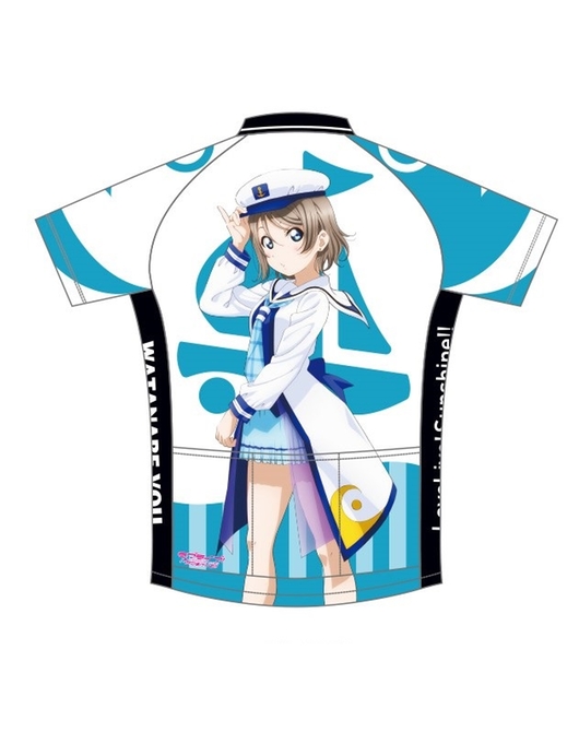 日本人気超絶の ラブライブ！サンシャイン!!」サイクルジャージ【渡辺 曜 2nd ウェア