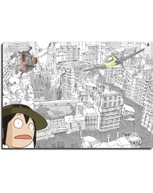 映像研には手を出すな! A4クリアファイル 風車の世界＆びっくり浅草氏