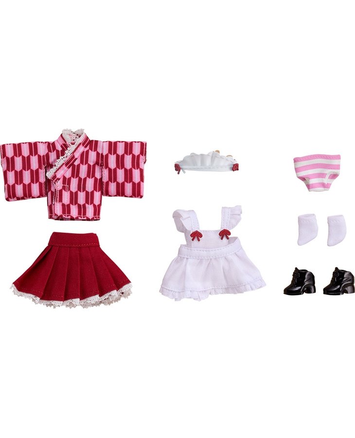 Nendoroid Doll: Outfit Set (Japanese-Style Maid - Pink)