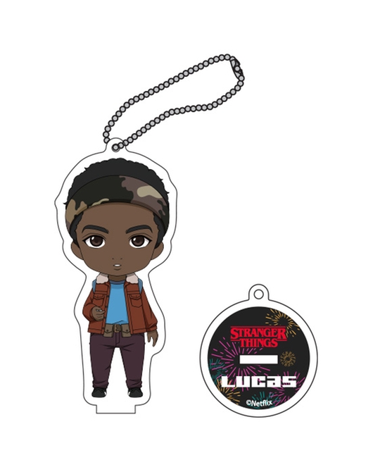Stranger Things Nendoroid Plus Night Woods Design Acrylic Keychains: Lucas (Japan Ver.)