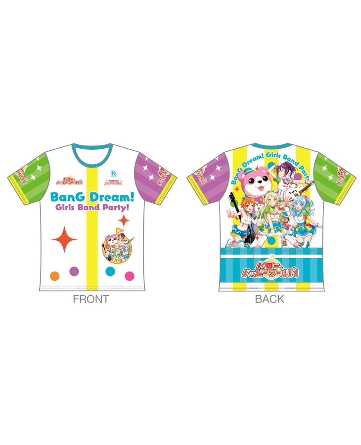 バンドリ！ ガールズバンドパーティ！ツーリングTシャツ【ハロー、ハッピーワールド！ Ver.】
