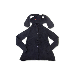 galaxxxy うーさーさま ニットパーカー ブラック