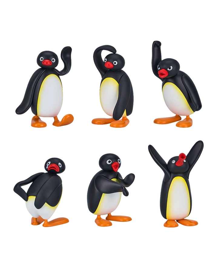 PINGU pinga ピングー　ペンギン フィギュア 4体セット そり付き