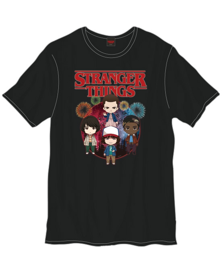 Stranger Things ねんどろいどぷらす Fireworks with logo デザインTシャツ