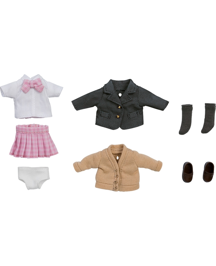 黏土娃 服裝套組 制服外套: Girl（粉紅色）