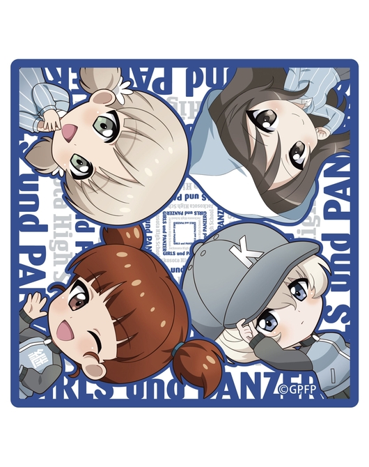 ガールズ＆パンツァー ハンドタオル ディフォルメイラスト 継続高校