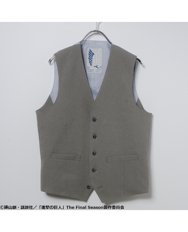 進撃の巨人 メンズベスト グレー