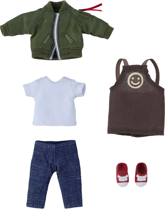 黏土娃 特別服裝套組 外套＆圍裙穿搭（卡其綠）