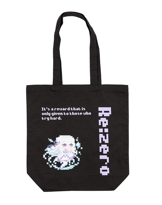 Re:ゼロから始める異世界生活 ピクセルアートトートバッグ エミリア
