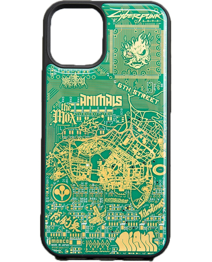 Cyberpunk 2077 Night City Map Circuit Board iPhone 12 Mini Case by PCB ART moeco