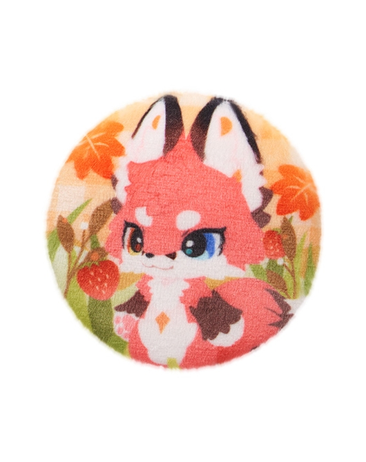 FLUFFY LAND Fluffy Pinback Badge River