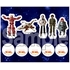X-BOMBER Acrylic Stand Set A (Big Dai X/X-BOMBER/Ginga Shiro/Bongo Hercules/Big Man Lee)【Bonus campaign product】