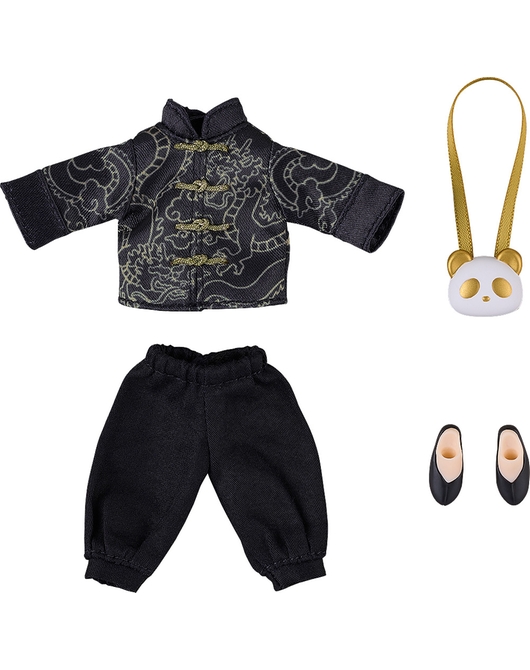 黏土娃 服裝套組 短版褲裝旗袍（龍）