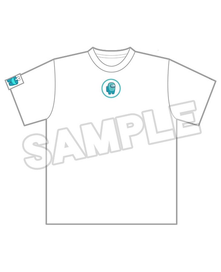 Among Us ねんどろいどぷらす Tシャツ Crewmate Cyan