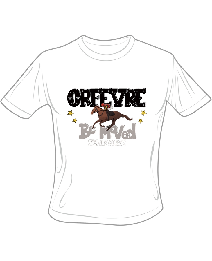 スーパーホース列伝 オルフェ―ヴル プリントTシャツ