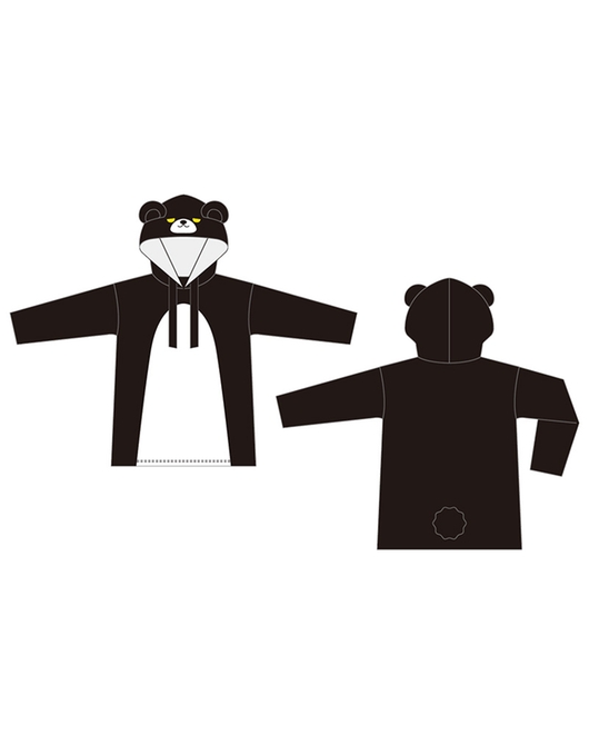 くまクマ熊ベアー パーカー 黒くまver.