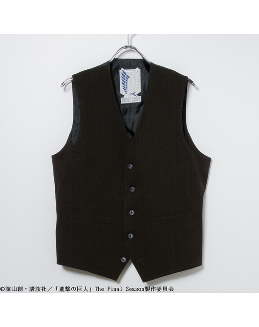 進撃の巨人 メンズベスト ブラウン