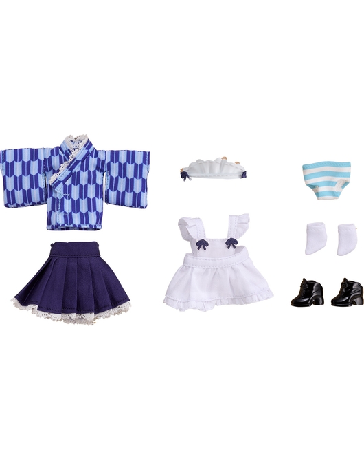 Nendoroid Doll: Outfit Set (Japanese-Style Maid - Blue)
