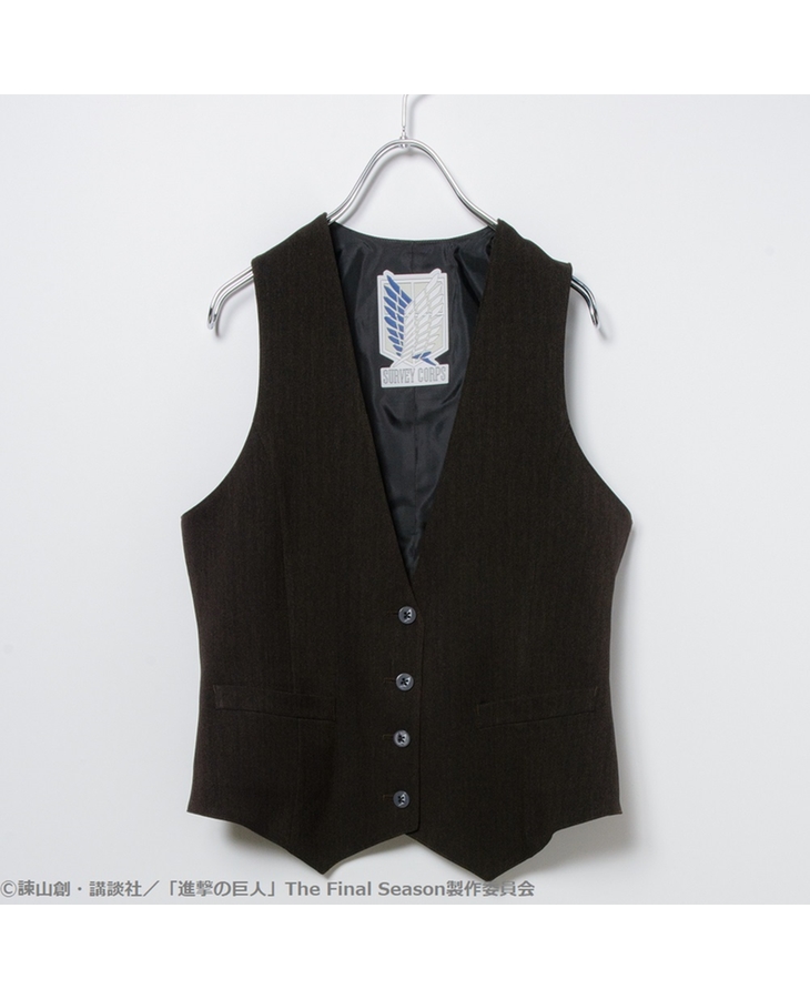 進撃の巨人 レディースベスト ブラウン 進撃の巨人 レディースベスト ブラウン