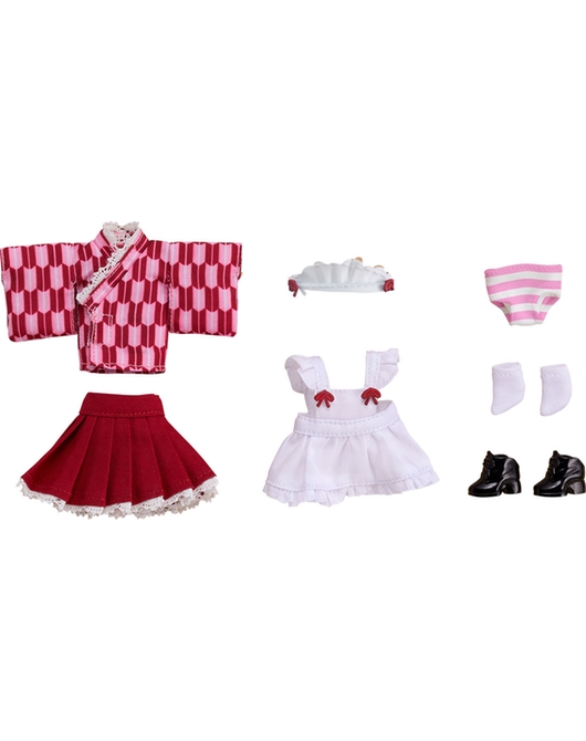 Nendoroid Doll: Outfit Set (Japanese-Style Maid - Pink)