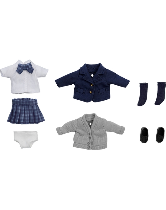 黏土娃 服裝套組 制服外套: Girl（藏青色）