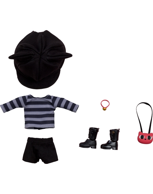 黏土娃 服裝套組 喵咪穿搭（灰色）