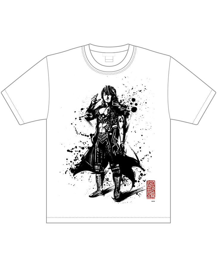 新日本プロレスx墨絵師　御歌頭　コラボ　久米繊維（国産）Tシャツ　棚橋弘至