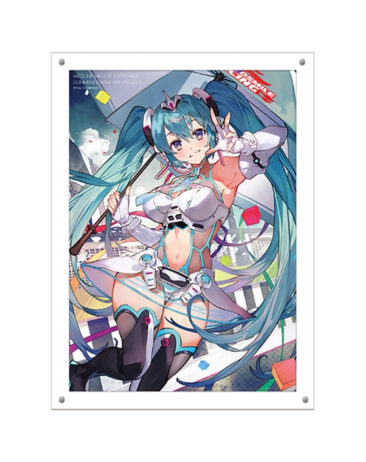 Hatsune Miku GT Project 100th Race Commemorative Art Project Art Omnibus High-Res Acrylic Artwork: Racing Miku 2012 Ver. Art by Toridamono[Products which include stickers]