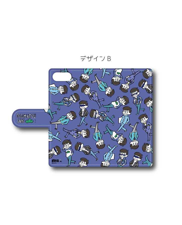 「おそ松さん」手帳型スマホケース(iPhoneX) B カラ松