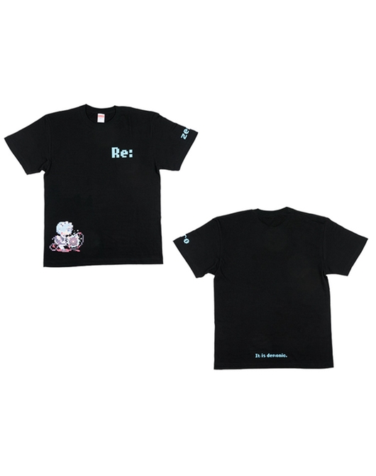 Re:ゼロから始める異世界生活 ピクセルアートTシャツ レム