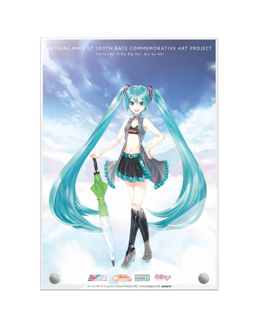 Hatsune Miku GT Project 100th Race Commemorative Art Project Art Omnibus A5 Acrylic Artwork: Hatsune Miku RQ Ver. Art by KEI[Products which include stickers]