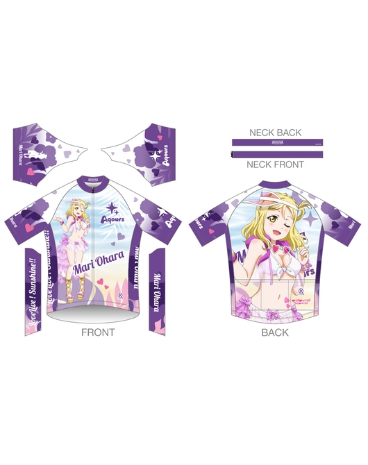 【2024春夏新色】 ラブライブ！サンシャイン!! サイクルジャージ2022【小原鞠莉 ウェア